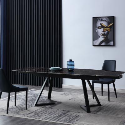 China Modern Extendable Ceramic Dining Table for sale