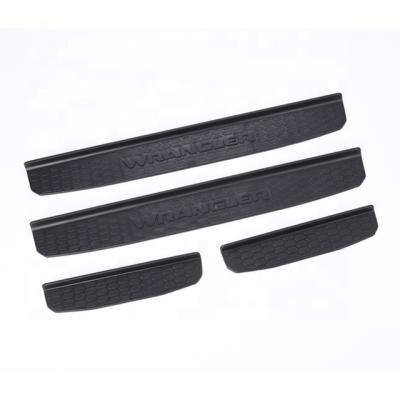 China Brief & Single Color 4D Door Sill Guards With Logo For Jeep Wrangler JL for sale