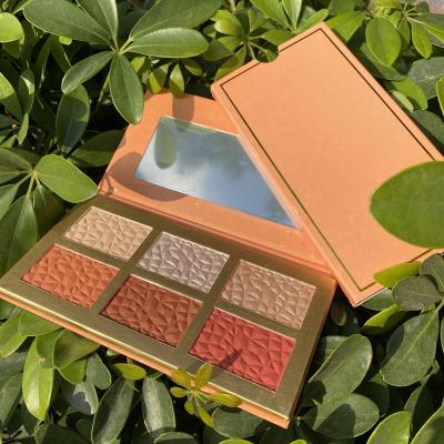 China New Arrival OEM Pigment Face Makeup Highlighter Waterproof High Blush Palette Private Label for sale