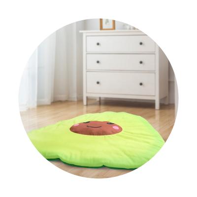 China Soft Washable Play Mats Avocado Shaped Cotton Playmat from Toy Factory Direct Custom Machine for sale