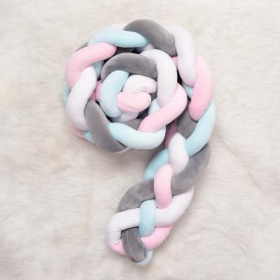 China Anti-Pull Simple Design Cotton Braided Knotted Breathable Soft Crib Bumpers for sale