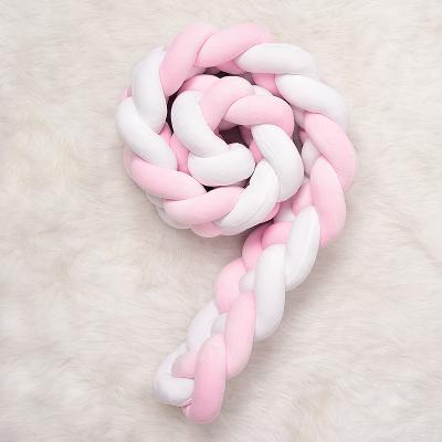 China Anti-Pull The Latest Baby's Braided Crib Bumper Fence Pad Soft Cotton 4 Strands for sale