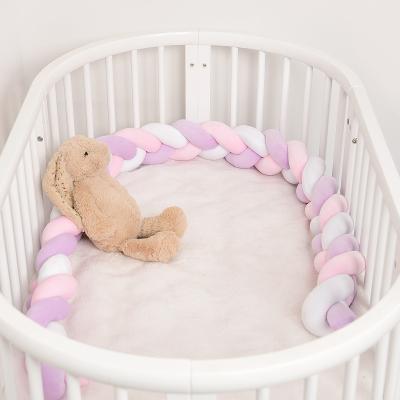 China Hot Selling Soft 3 Ply Braided Crib Bumper Anti-pull Cotton Crib Decor for sale