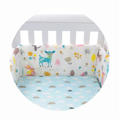 China Custom Modern Surrounding Crib Baby Crib Kit Cotton Crib Bumper Cool Feeling Breathable Crib Liner for sale