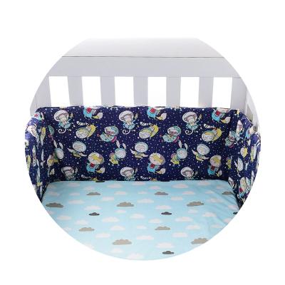 China Crib Factory 2021 Hot Selling Breathable Bumper Cartoon Printed Baby Bed Crib Soft Liner for sale