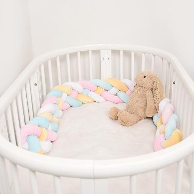 China Morden Style Anti-pull Colorful Protective Fence Soft Braided Cotton Crib Hutch Bumpers for sale