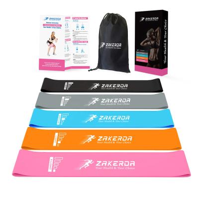 China 2020 Custom Logo Elastic Latex Fitness Loop Home Yoga Exercise Hip Resistance Bands Slip/Build Elastic/Anti Lasting for sale