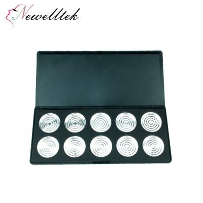 China 10 PCS Waterproof Professional 36mm Plastic Cosmetic Metal Filters DIY Makeup Cheap Empty Eyeshadow Blush Palette for sale