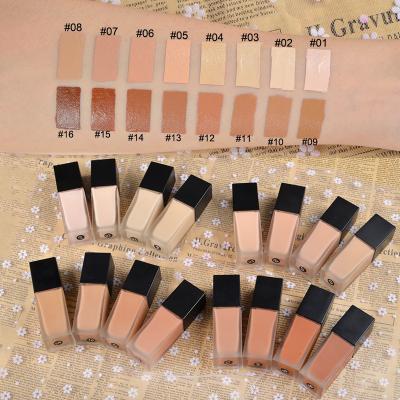 China Acne / Spot Removing OEM Full Coverage Liquid Foundation Skin Private Label Cosmetics Makeup Dark Base for sale