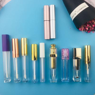 China Wholesale Clear Lip Gloss Containers No Logo Empty Wand Lip Gloss Tubes With Brush Applicator Private Label for sale