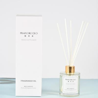 China Reed Diffuser Gift Set Oil Luxury Nature 100ml Home Diffusers Glass Bottle Tubular Perfume Reed Diffuser Bottle C2003 for sale