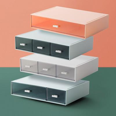 China The viable desktop storage box can be superimposed on the type rack student dormitory desk drawer dustproof stationery and sundries matching the box for sale