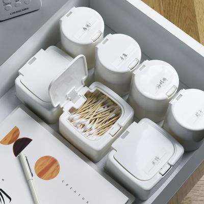 China Mini Small Viable Desktop Storage Box Cotton Swab Box Drawer Debris Matching Box for sale