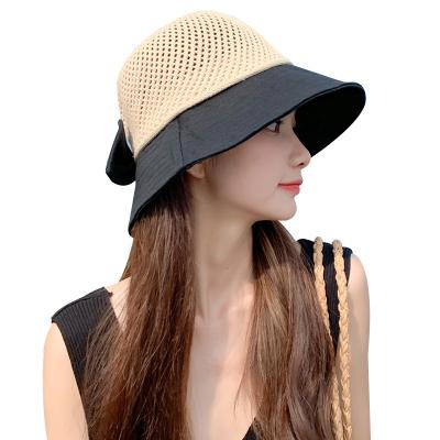 China Fashion Fisherman Summer Hedging Face Woven Straw Hat Shape All Match Travel Girl Hat Beach Sun Hat for sale