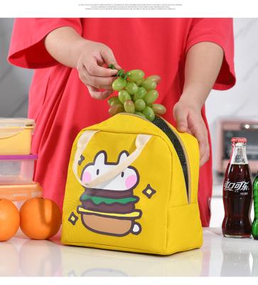 China Portable Aluminum Foil Film Cloth Insulation Bag Thickened Cartoon Insulation Bag Oxford Student Lunch Bag for sale