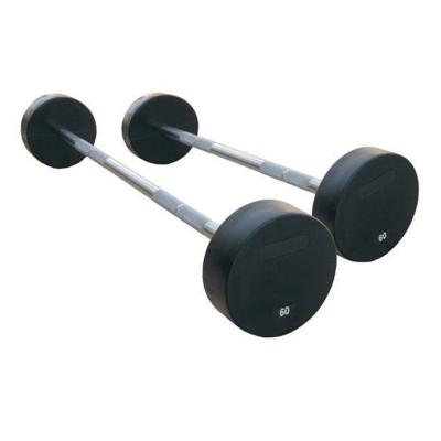 China NON SLIP-GRIP Fitness Equipment Loop Rubber Coated Straight Barbell 15kg 20kg for sale