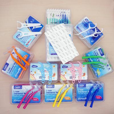 China Factory direct selection plastic dental floss oral care products ties brush kids y shape back teeth interdental dental flosser for sale