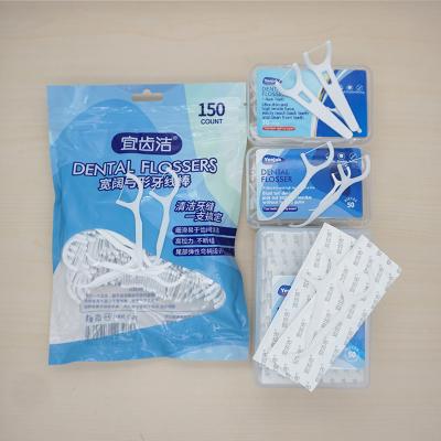 China Plastic Dental Flosser Flosser Flosser Plastic Floss Pick Biodegradable Factory OEM Floss Picks Eco Friendly Floss for sale