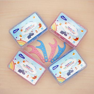 China Rinse Tooth Chose High Quality Children Oral Floss Fun Cartoon Natural Flavor Dental Promotional Gifts Zahnseide for sale