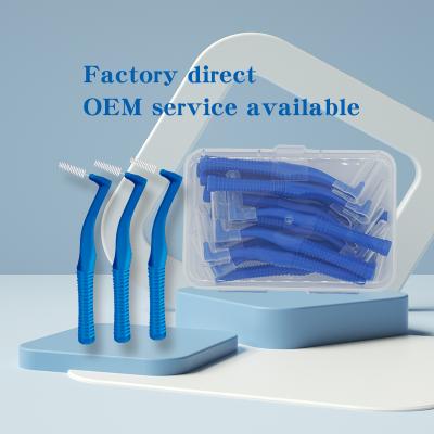 China Handle: 20pcs pp brush interdental thin brush interdental cleaners for braces cepillo interdental curvo dental promotional gifts for sale