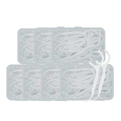 China UHMWPE in Label Stock Custom Wholesale 350pcs Flosser Toothpicks Stick Biodegradable Dental Floss for sale