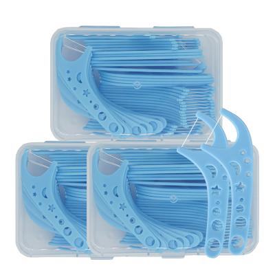 China Dental Flosser 150pcs Toothpicks Floss Wholesale Blue Portable Label UHMWPE Kids Oral Flosser OEM Free Selection for sale