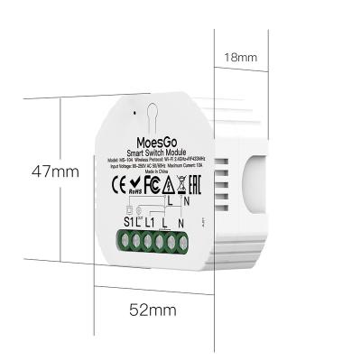 China ABS Ledeast Ds112c Tuya Smart Life 16a Mini Smart Wifi Diy Switch Universal Smart Home Automation Diy Module for sale