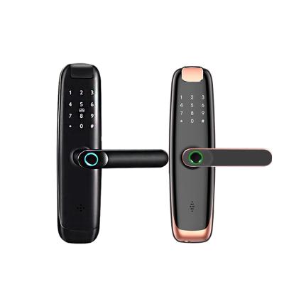 China Tuya APP Tuya or Ttlock Digital Door Lock Wireless Smart Biometric Fingerprint Door Lock with Key for sale