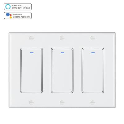 China Control Light Smart Home USA Tuya Standard App 1 Band 2 Band 3 Band Touch Screen Wi-Fi Smart Wall Light Switch for sale