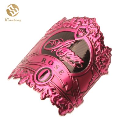 China Best Selling Custom Aluminum Metal Perfume Bottle Sticker Waterproof Label for sale