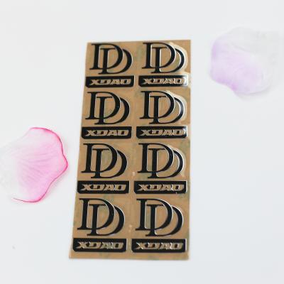 China Custom design electroform metal LOGO nickel sticker 3d apple logo label anti counterfeit free sticker for sale