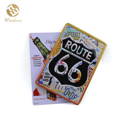 China Custom Europe Route 66 Decoration Vintage Metal Tin Signs Plate for sale