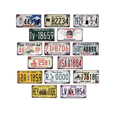 China Wholesale European Wall Decoration Car Registration Plate 15x30cm Accept Custom Made for sale