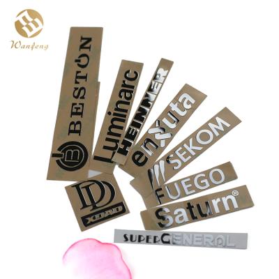 China Custom Electroform Nickel Metal Logo Sticker Waterproof with Glue for sale