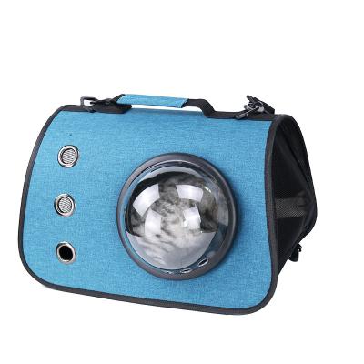 China Viable High Quality Soft Natural Oxford Cloth Blue Cross - Body Cat Carrier Portable Pet Bag for sale