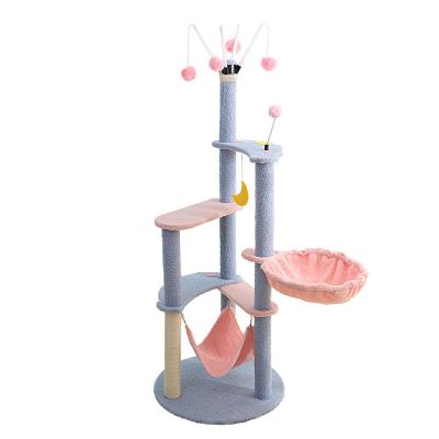 China Photo Viable Useful Color Cat House Tree Interactive Pet Animal Climbing Toy for sale