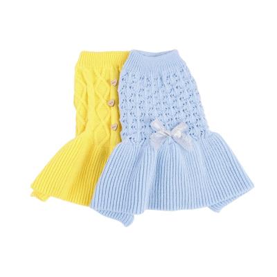 China Beautiful+keep wearing various beautiful keep warm bow tie pet clothes skirts sweater pet clothes for sale