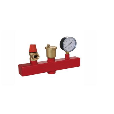 China Modern boiler brass safety relief valve with gauge for underfloor heating system for sale