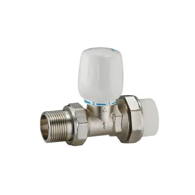 China Modern Thermostatic Radiator Valve Straight Automatic Temperature Control DN15 DN20 DN25 PPR for sale