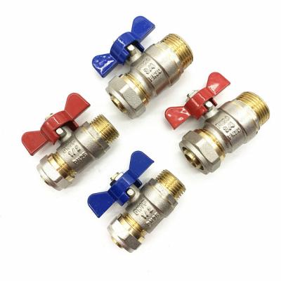 China Tool and Hardwares DN15 - DN25 Ball Valve Brass Nickel Plating for sale