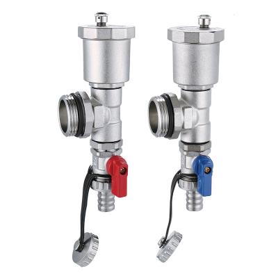 China Contemporary manifold fill and drain valve pair with automatic air vent for sale