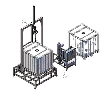 China Speed ​​Drive IBC Tank Cleaning Equipment for Cleaning IBC Totes Container, IBC Washing Machine for sale