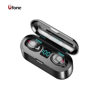 China TWS Digital LCD Display Earphones F9 TWS Wireless Electric Headset (True Wireless Stereo) Ufone Genuine Earbuds for sale