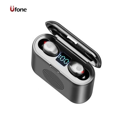 China High Quality TWS Power Bank Ipx7 (True Wireless Stereo) Ufone Tws F9-S Earbuds 2000mah Waterproof BT Speaker Wireless Earphone for sale