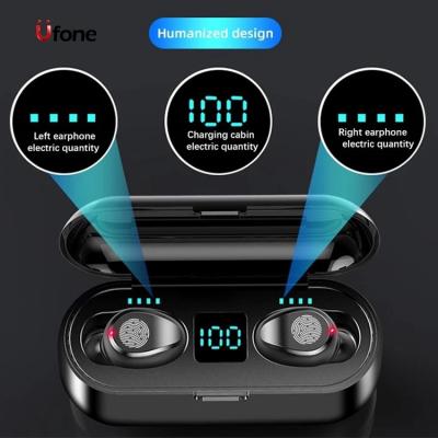 China True Wireless Earbuds TWS (True Wireless Stereo) Ufone F9 Tws Wireless Waterproof Noise Reduction Headphones Earbuds For iPhone for sale