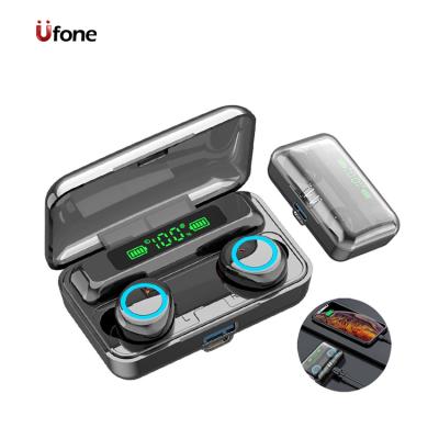 China TWS Box F9-3 Tws 5.0 Wireless Charging Earbuds Waterproof Earphone (True Wireless Stereo) Ufone 2000mah For Mobile Phone Game Sports For iPhone for sale