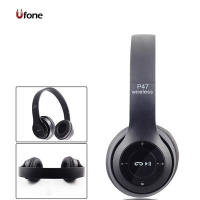 China TWS (True Wireless Stereo) Ufone Handset Radio Headset Sports Earphone Support Memory Card Hands Free Microphone P47 Earphone for sale