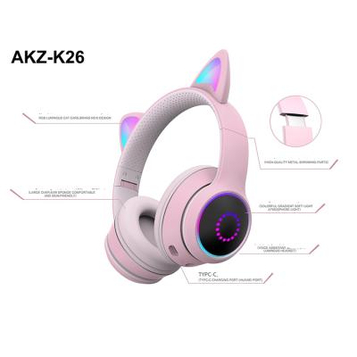 China TWS (True Wireless Stereo) Ufone Best Christmas Gift Earphone Audifono Cute Wireless Auriculares Cat Ear Headphones For Girls for sale