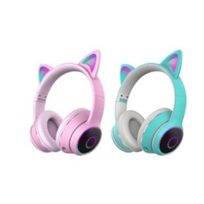 China September Discount TWS (True Wireless Stereo) Cute Cat Ear Headphones With Led Breathing Lamp Ufone Super Wireless Headphone Noise Reduction For Kids for sale