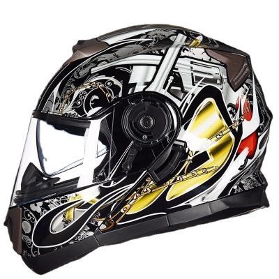 China 2022 Helmet Black Dot Full Face Detachable Motorcycle Helmet Samurai Helmet for sale